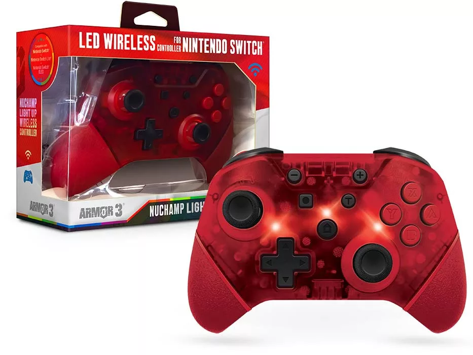 Armor3 NuChamp Nintendo Switch Piros LED vezeték nélküli kontroller