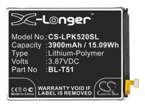 LG K42 / K52 / K62 / Q52, Akkumulátor, 3900 mAh, Li-Polymer, Cameron Sino, kompatibilis