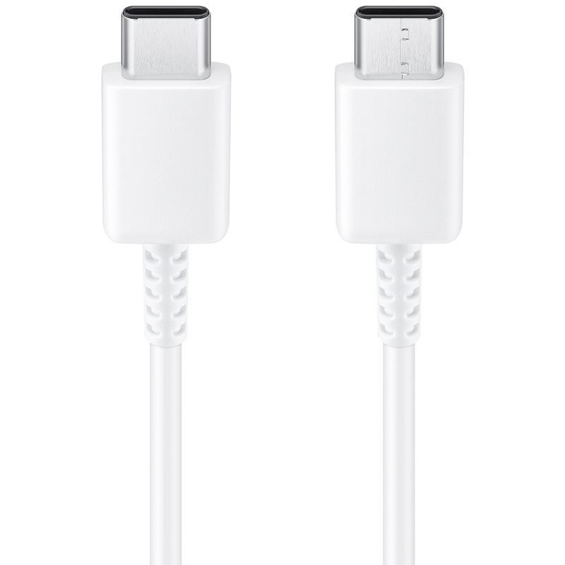 USB Type-C töltő- és adatkábel, USB Type-C, 100 cm, gyorstöltés, Samsung, fehér, gyári,