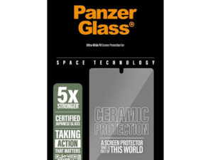 Samsung Galaxy S25 Plus SM-S936, Kijelzővédő fólia, ütésálló fólia (az íves részre is!), Tempered Glass (edzett üveg), 3D Full Cover, Panzerglass Ceramic Protection, Clear