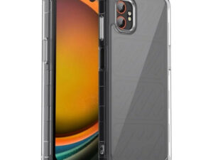 Samsung Galaxy Xcover 7 Pro SM-G766B, Műanyag hátlap védőtok + szilikon keret, közepesen ütésálló, átlátszó hátlap, átlátszó