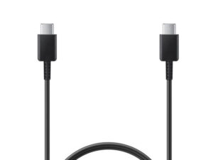 USB Type-C töltő- és adatkábel, USB Type-C, 100 cm, gyorstöltés, Samsung, fekete, gyári,