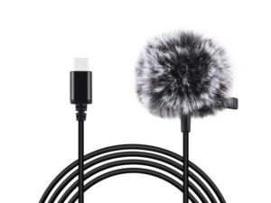 Puluz PU425 USB-C mikrofon csatlakozó, 1,5m, fekete