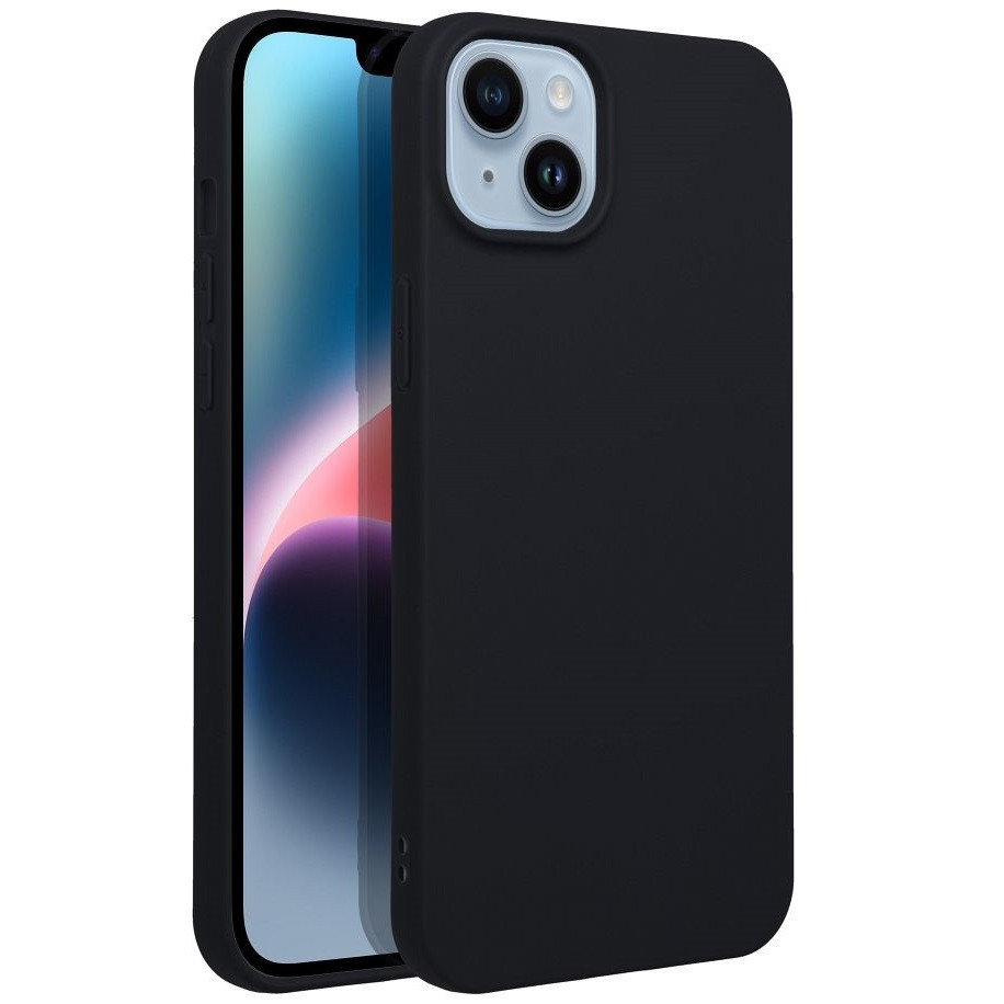 Matt szilikon Motorola Moto G75 tok, fekete
