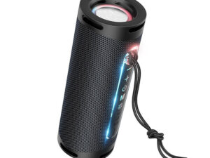 Hoco bluetooth / hordozható hangszóró beépített világítással, fekete
