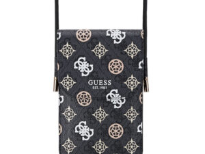 Guess PU 4G Peony Multicolor telefontartó kis táska, fekete