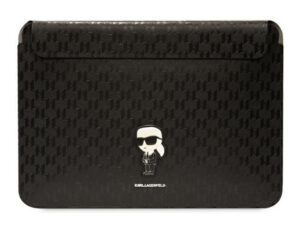 Karl Lagerfeld Sleeve Saffiano Monogram Ikonik KLCS16SAKHPKK 16" laptop tok, fekete