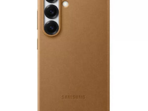 Samsung Galaxy S25 vegán gyári bőrtok, arany (Új, Csomagolássérült)
