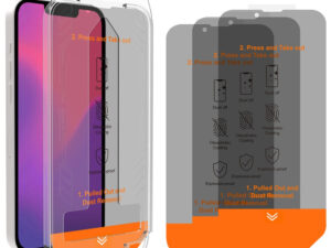 4smarts Second Glass Privacy Apple iPhone 17E / 16E / 14 / 13 / 13 Pro kijelzővédő üvegfólia szett felhelyező kerettel, 10db