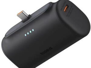 Baseus Compact powerbank / külső akkumulátor USB-C csatlakozóval, 5000mAh, PD, 20W, fekete