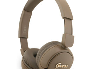 Guess Script Metal Logo Wireless vezeték nélküli fejhallgató, barna