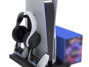 iPega P5013 PS5 multifunkcionális konzol tartó állvány kontroller töltő résszel, fekete