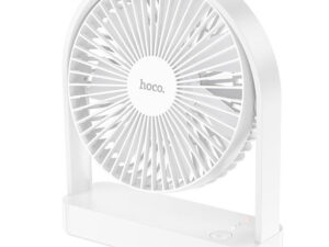 Hoco HX65 asztali ventilátor, 2000mAh akkumulátorral, 2 fokozattal, fehér