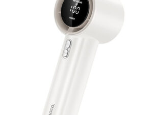Hoco HX64 hordozható kézi ventilátor, 3600mAh akkumulátorral, LED kijelzővel, 5 fokozattal, fehér