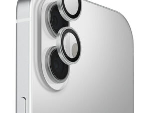 Uniq Optix Apple iPhone 17 tempered kameralencse-védő üvegfólia felhelyező kerettel, ezüst