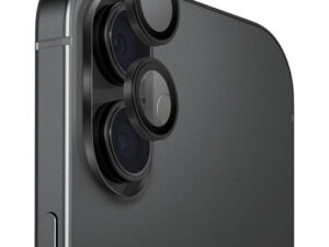 Uniq Optix Apple iPhone Air (2025) tempered kameralencse-védő üvegfólia felhelyező kerettel, fekete