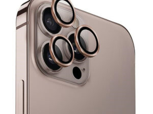 Uniq Optix Apple iPhone 16 Pro / 16 Pro Max tempered kameralencse-védő üvegfólia felhelyező kerettel, arany
