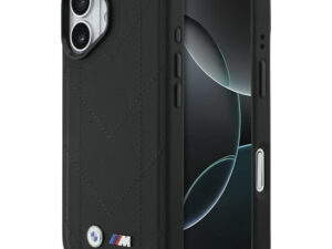 BMW M Quilted Logo Apple iPhone 17 MagSafe hátlap tok, fekete