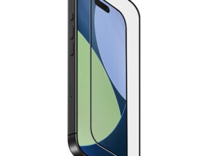 Uniq Optix Matte Apple iPhone Air (2025) tempered glass kijelzővédő üvegfólia felhelyező kerettel, fekete