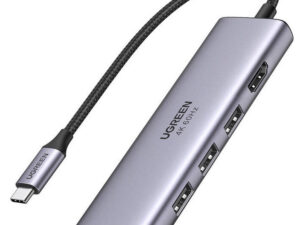 Ugreen CM511 Hub 5in1 USB-C-USB 3.0, HDMI, TF/SD, szürke