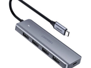 Ugreen CM219 hub adapter 4xUSB-A 3.0-USB-C, szürke