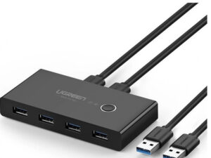 Ugreen US216 hub adapter / switch 4xUSB-A 3.0, fekete