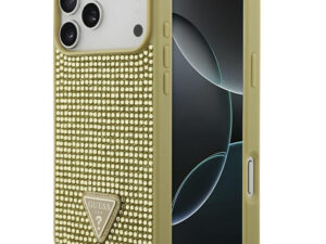 Guess Rhinestone Triangle Apple iPhone 17 Pro Max hátlap tok, arany