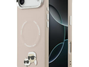Karl Lagerfeld Karl & Choupette Pins Apple iPhone Air (2025) MagSafe kompatibilis hátlap tok, rózsaszín