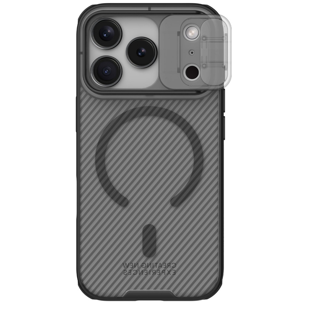 Nillkin CamShield Pro Magnetic Apple iPhone 17 Pro Max mágneses műanyag hátlap tok, átlátszó-fekete