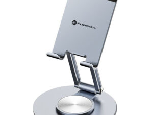 Forcell F-Grip Fold Stand 3 360 állítható / dönthető / összecsukható asztali tablet tartó, szürke