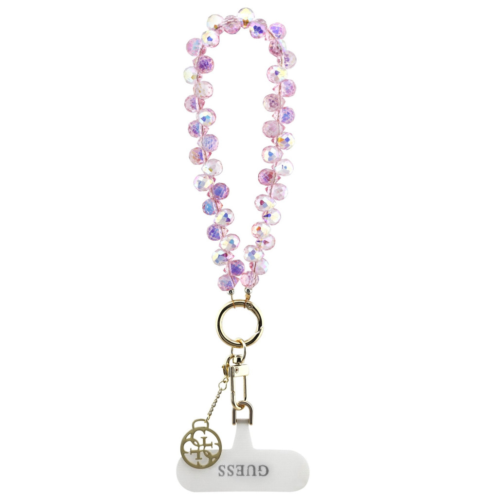 Guess Universal Wrist Strap Crystals 4G Charm csukló pánt, rózsaszín