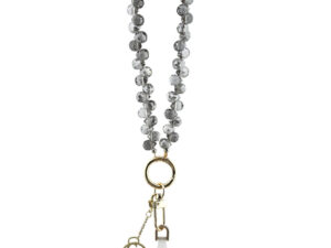Guess Universal Wrist Strap Crystals 4G Charm csukló pánt, fekete