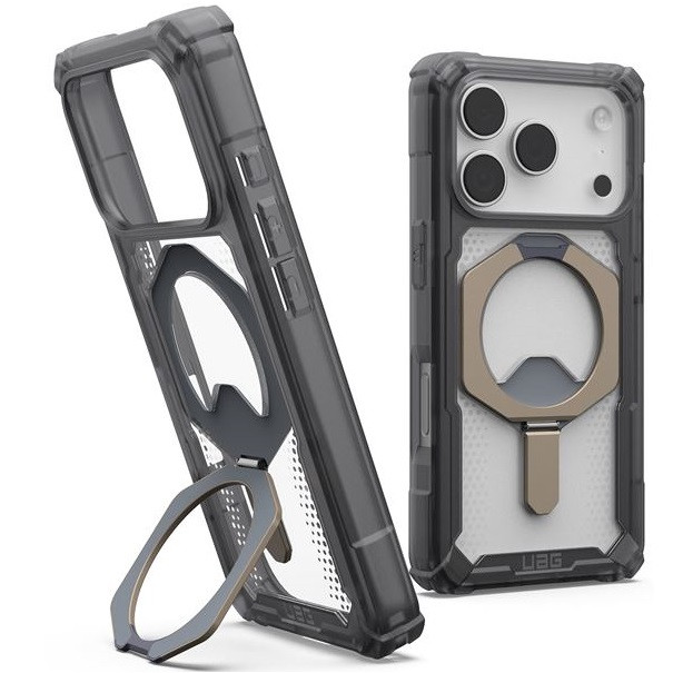 UAG Plasma XTE Apple iPhone 17 Pro Max hátlap tok kitámasztóval, MagSafe, ash/titanium