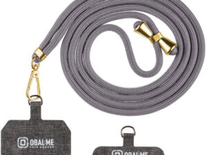OBAL:ME NeckTag Allure Rope nyakba / vállra akasztható univerzális telefontartó, szürke