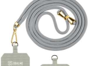 OBAL:ME NeckTag Allure Rope nyakba / vállra akasztható univerzális telefontartó, világos szürke