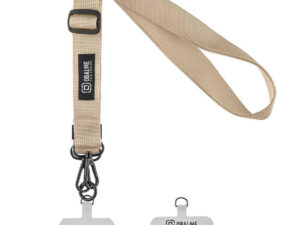 OBAL:ME NeckTag Ribbon Rope nyakba / vállra akasztható univerzális telefontartó, bézs