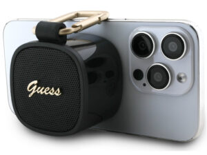 Guess mágneses vezeték nélküli bluetooth hangszóró, telefonra rögzíthető, MagSafe, fekete-arany