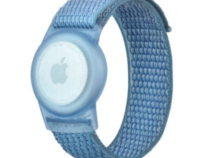 Tech-Protect Nylon Apple Airtag / Airtag 2 tok szíjjal gyerekeknek, kék