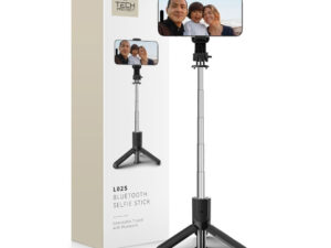 Tech-Protect selfie bot / selfie stick vezeték nélküli / bluetooth távirányítóval, kompakt, hordozható, fekete