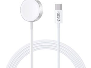 Tech-Protect UltraBoost Magnetic Apple Watch töltő USB-C kábellel, 120cm, fehér