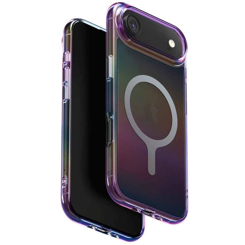 Uniq Hybrid Iridescia iPhone Air (2025) Magsafe tok, színes-sötét (holographic)