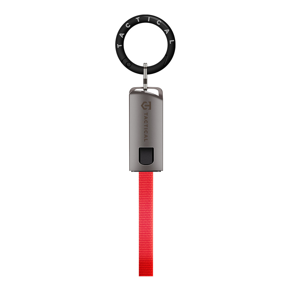 Tactical OODA Loop USB-C-USB-C töltő- és adatkábel, kulcstartó, piros
