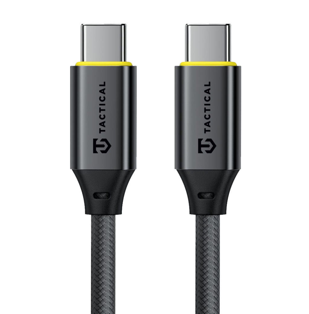 Tactical Fast Rope Aramid 2.0 USB-C-USB-C töltő- és adatkábel, szőtt, 2m, fekete