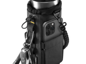 Spigen Tumbler Holder Bag LF500, termosz, kulacs tartó táska, mágneses, fekete