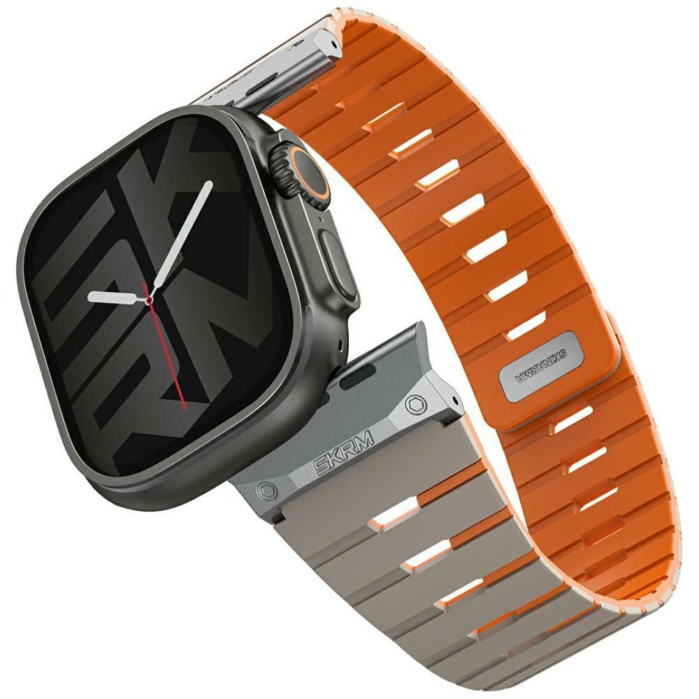 Skinarma Gemini Apple Watch állítható szíj, 49/46/45/44/MM, szürke