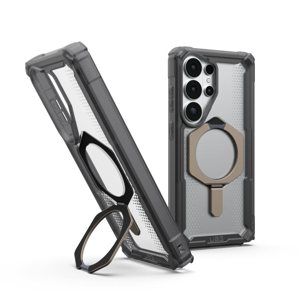 UAG Plasma XTE Samsung Galaxy S26 Ultra MagSafe tok megerősített peremmel, kitámasztóval, Ash/titanium