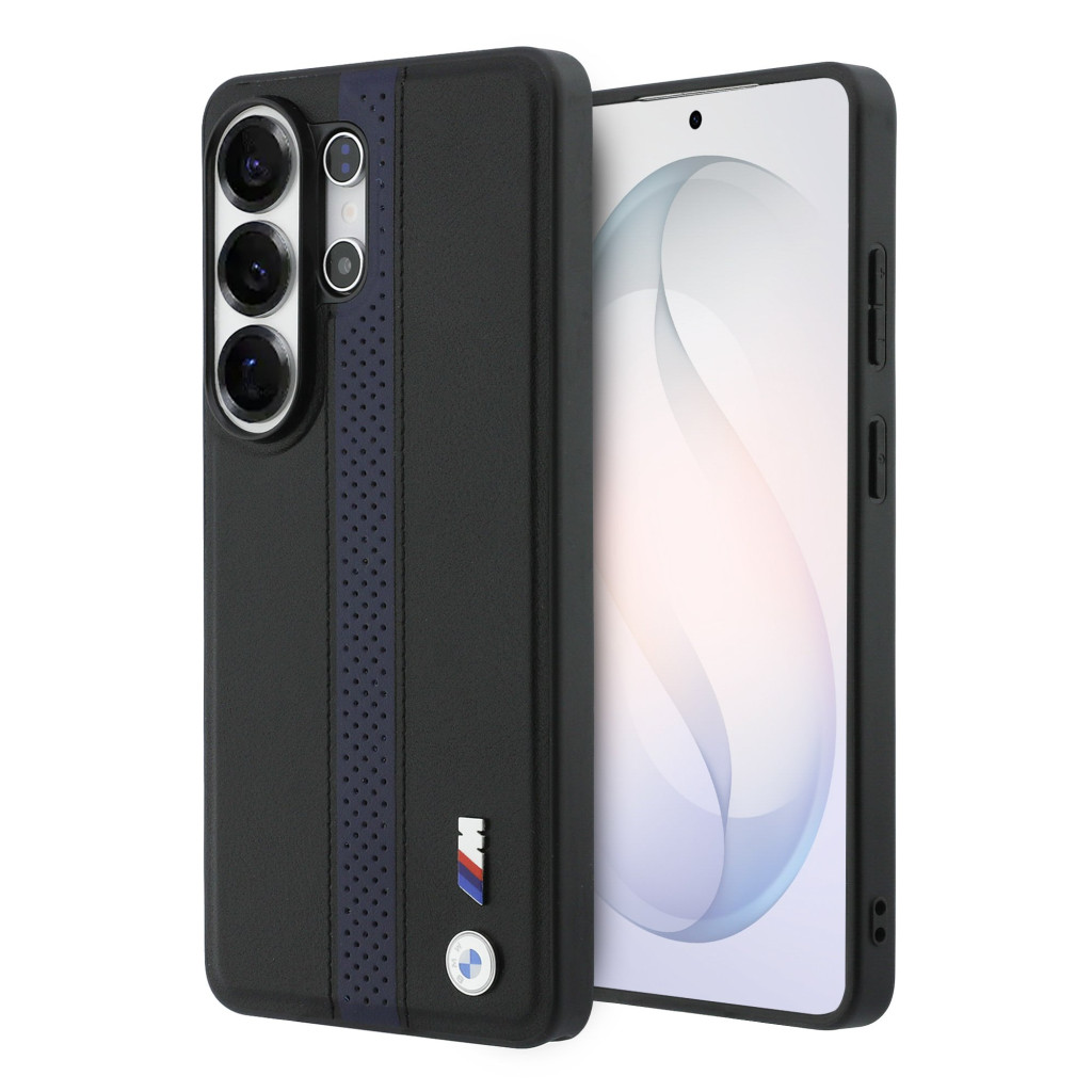 BMW Perforated Stripe Logo Samsung Galaxy S26 Ultra MagSafe hátlap tok, kék-fekete