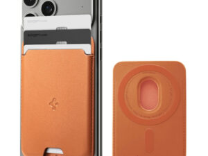 Spigen Valentinus Apple iPhone Magsafe kártyatartó, MagSafe, Metallic Orange, narancs (3db kártyához)