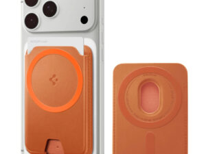 Spigen Valentinus Magfit+ Apple iPhone Magsafe kártyatartó, MagSafe, Metallic Orange, narancs (3db kártyához)