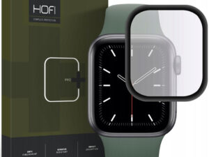 Apple Watch 4-5 (38 mm), Kijelzővédő fólia, ütésálló fólia (az íves részre nem hajlik rá!), Tempered Glass (üveg), Hybrid Glass, fekete